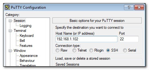 Connect via SSH using Putty client for Windows