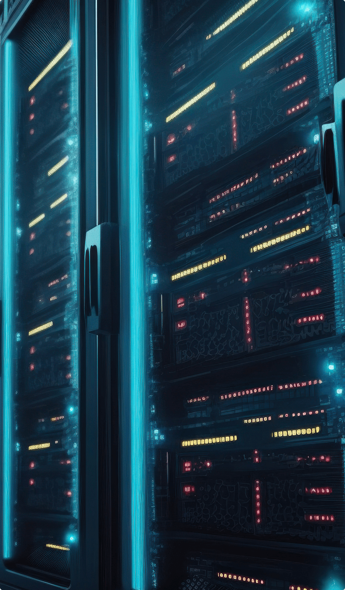 A close-up view of a server, symbolizing UsenetServer’s dependable and secure DNS servers.