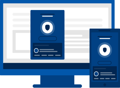 A series of four illustrations showing a desktop computer with a VPN pop-up connecting to an illustration of UsenetServer’s VPN, which connects to an illustration of a VPN server that links to other servers around the world.